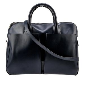 Bally Blue Leather Briefcase Bag
